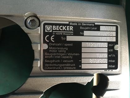 贝克BeckerVT4.10干式真空泵维修保养